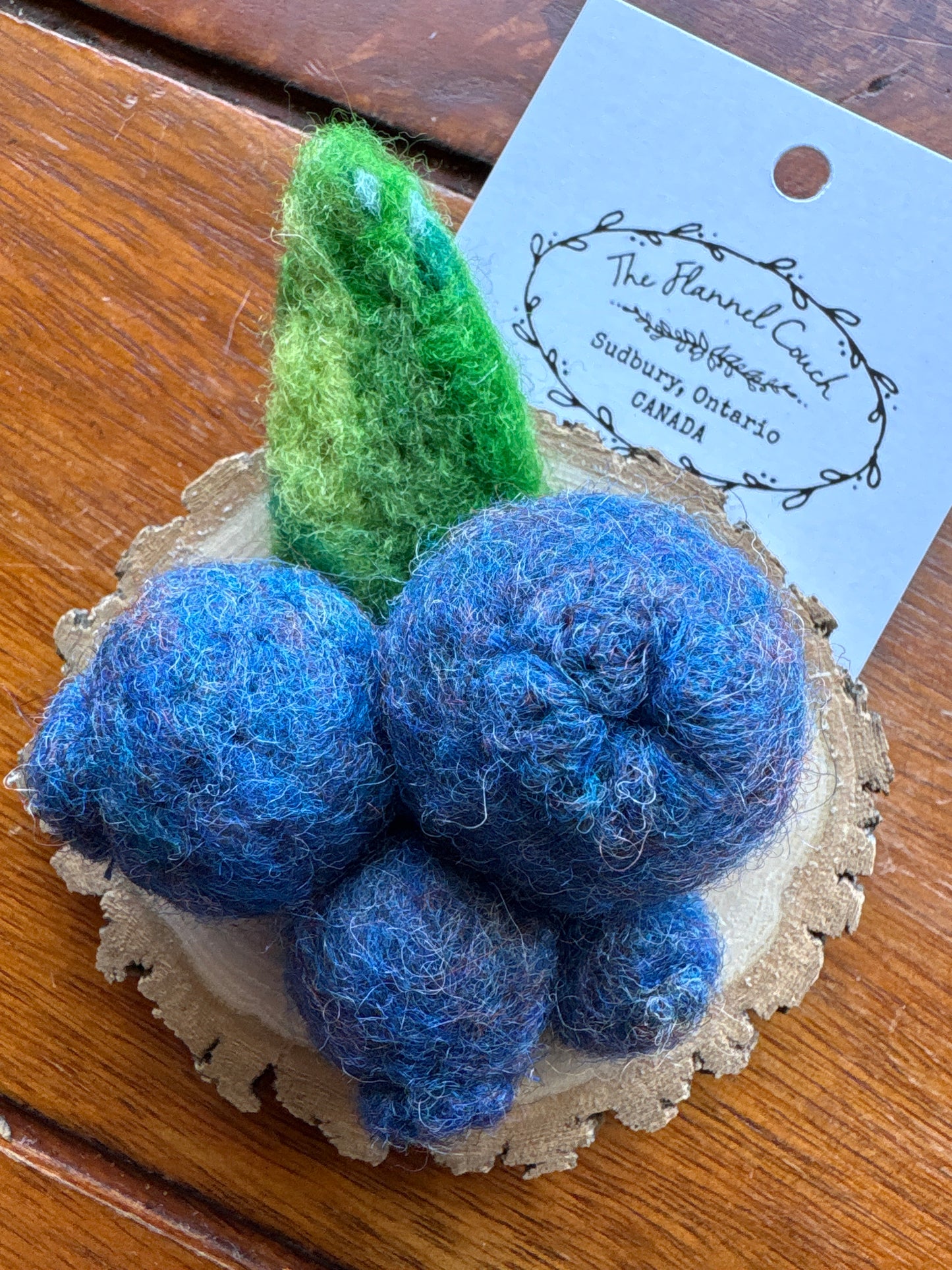 Blueberry Felted/ Wood/ Magnet