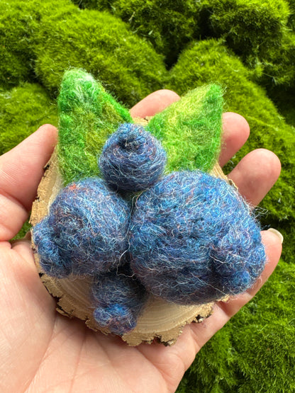 Blueberry Felted/ Wood/ Magnet